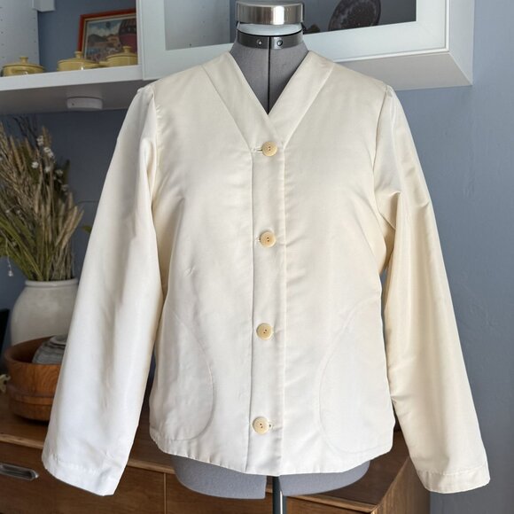 Vintage Ralph Lauren Black Label Jacket Ivory Insulated Body